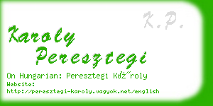 karoly peresztegi business card